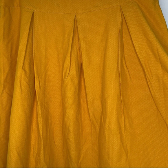 Ashley Stewart Pleated Circle Skirt in Mustard Size 18 - Picture 3 of 4